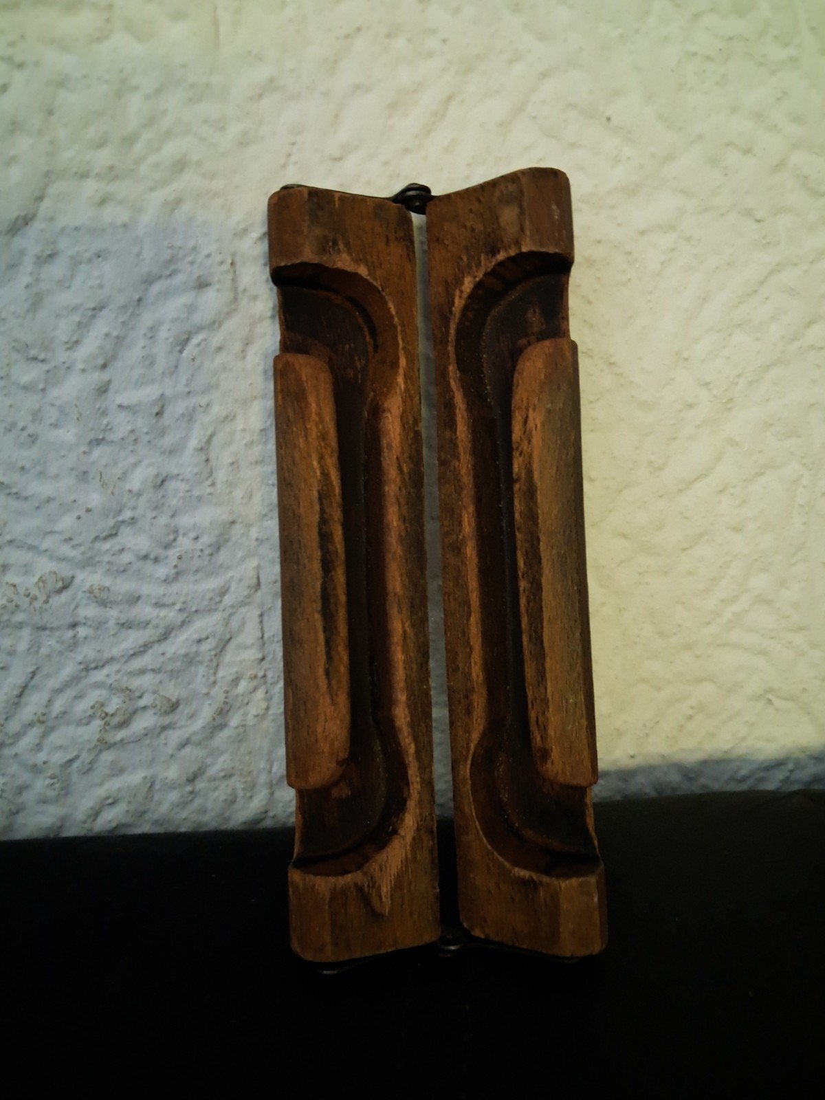 Antieke houten handgreep voor kolenstrijkijzer, ca. 1900, Ophalen of Verzenden