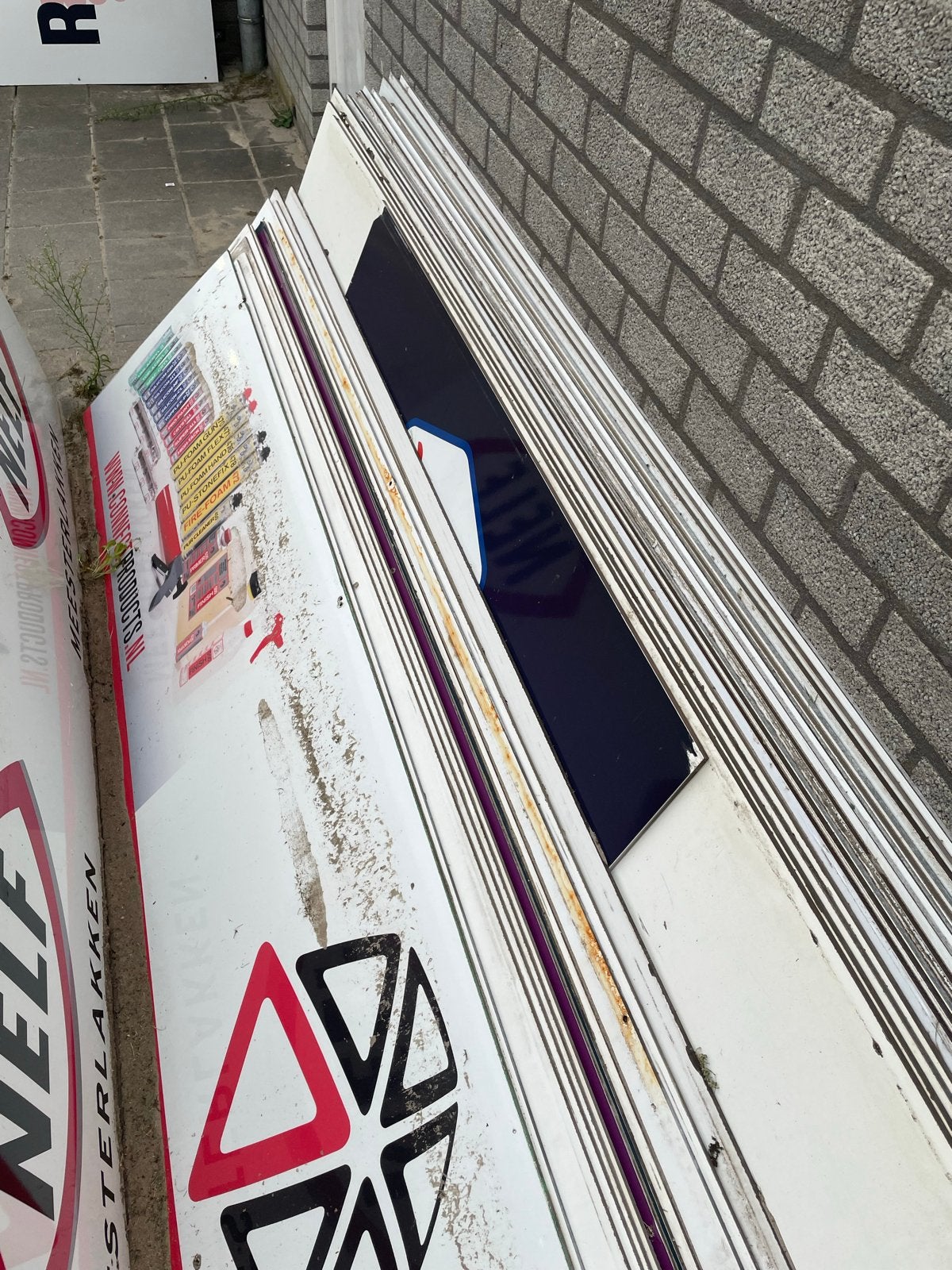 Trespa platen (oude reclameborden) - Diverse afmetingen, Doe-het-zelf en Verbouw, Platen en Panelen, Ophalen, Gebruikt, HPL, Minder dan 20 mm
