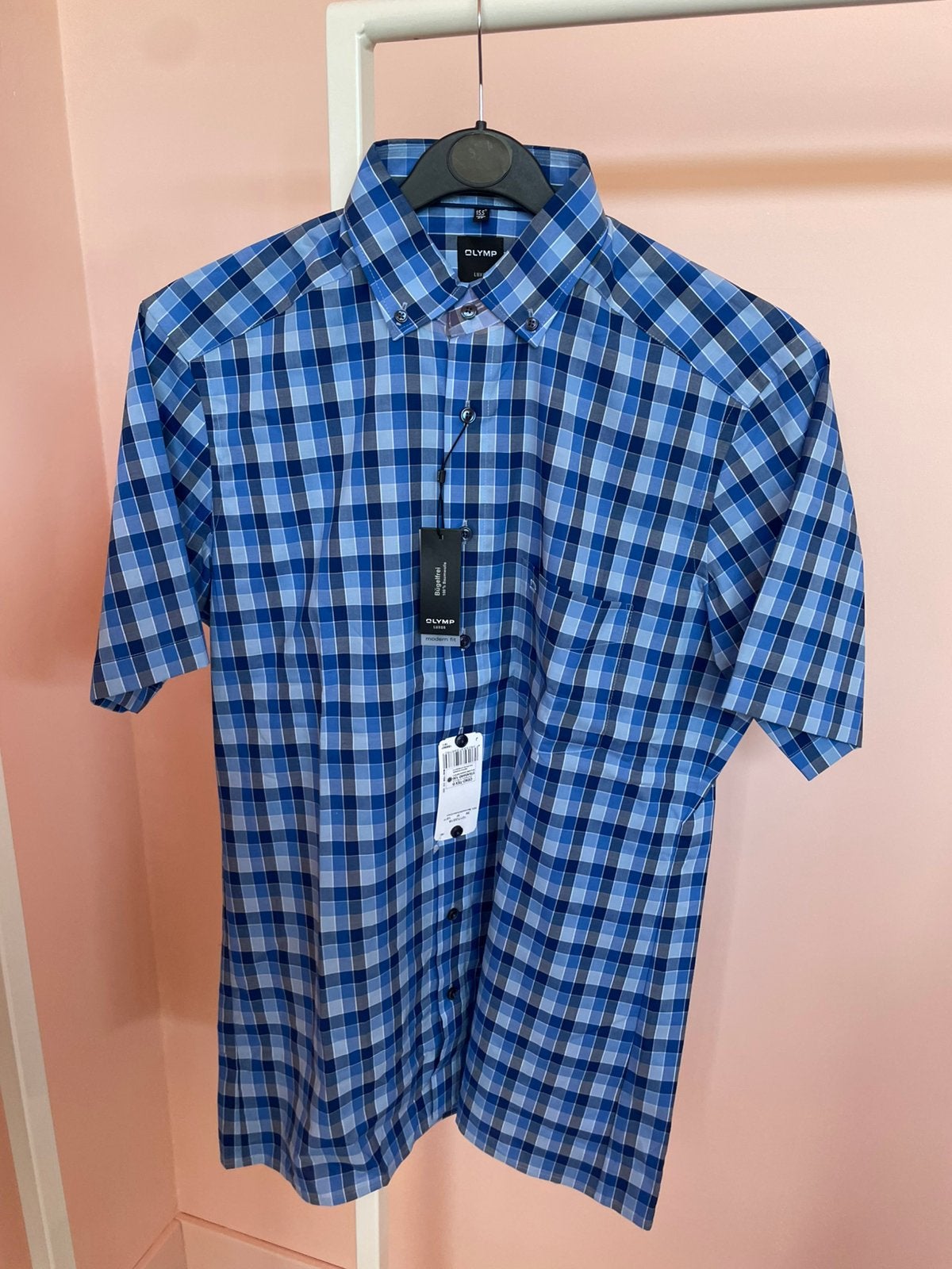 Olymp mooi net overhemd maat 39, Blauw, Nieuw, X, Halswijdte 39/40 (M)