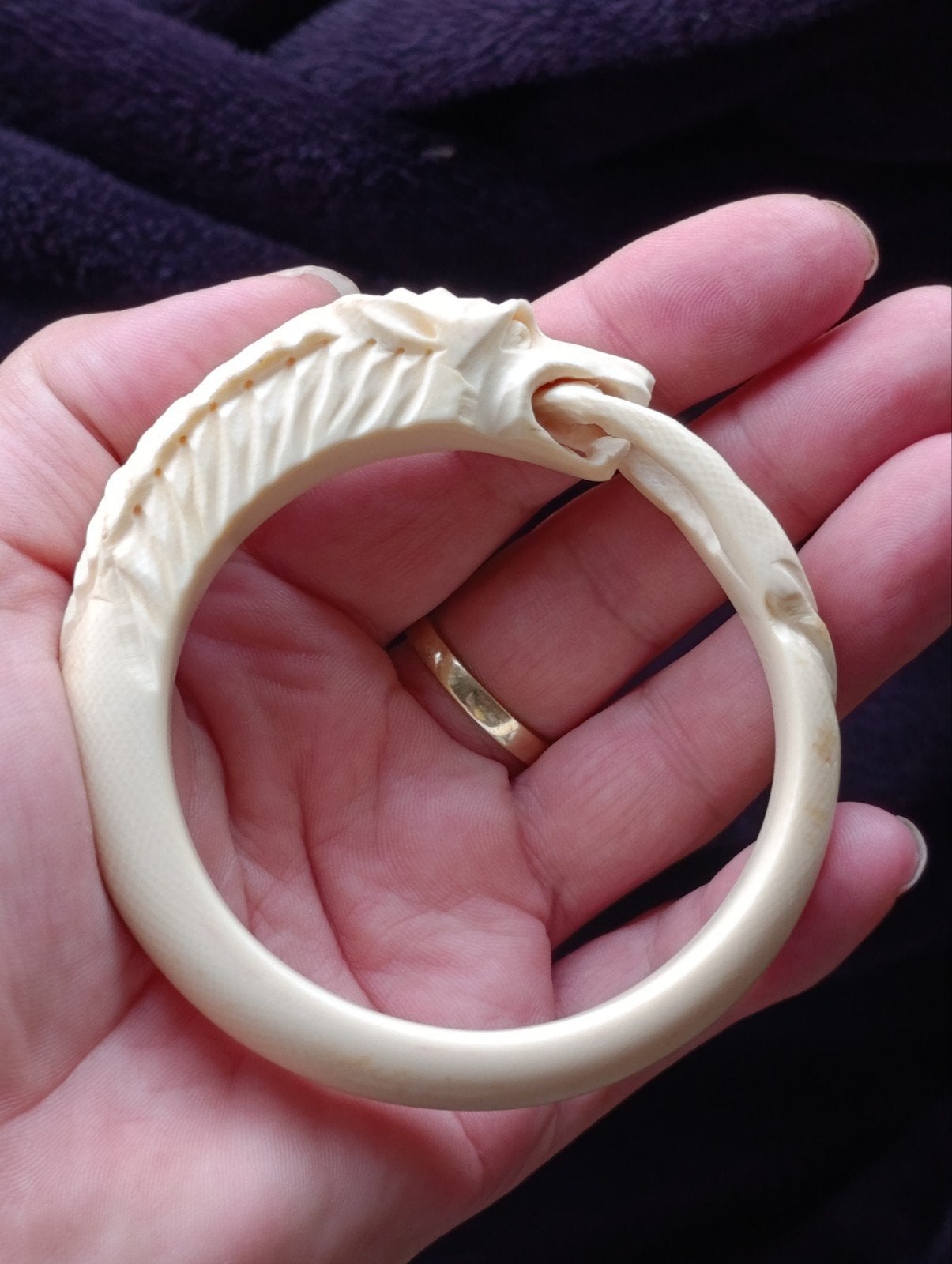 antieke armband met draak, Ophalen of Verzenden, Overige materialen, Armband