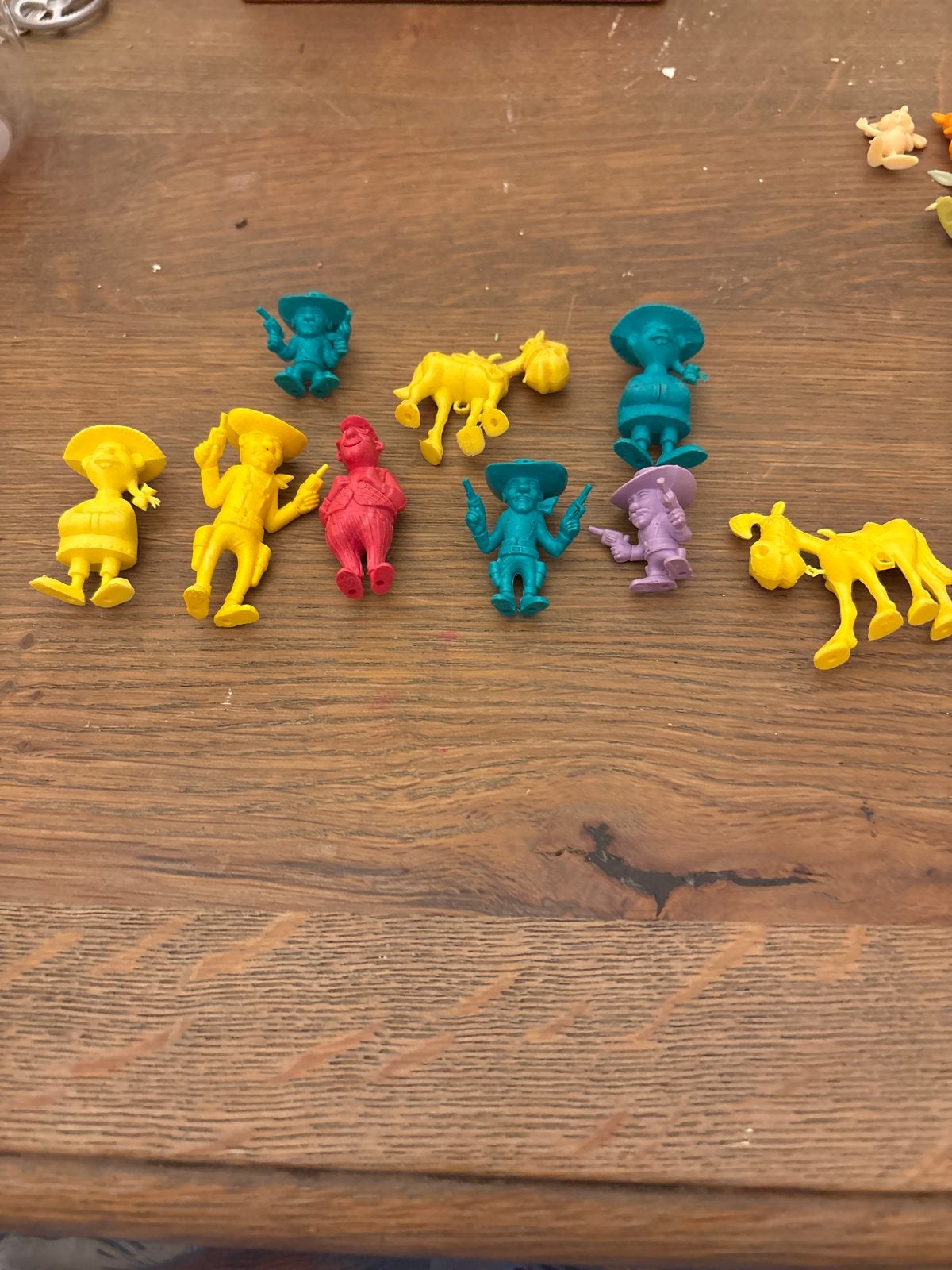 Vintage Lucky Luke  Figuren Set - Jaren '70, Verzamelen, Ophalen of Verzenden, Gebruikt