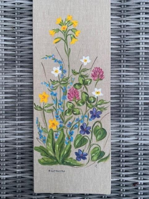schilderij veldbloemen fältflora uit Zweden, Ophalen of Verzenden