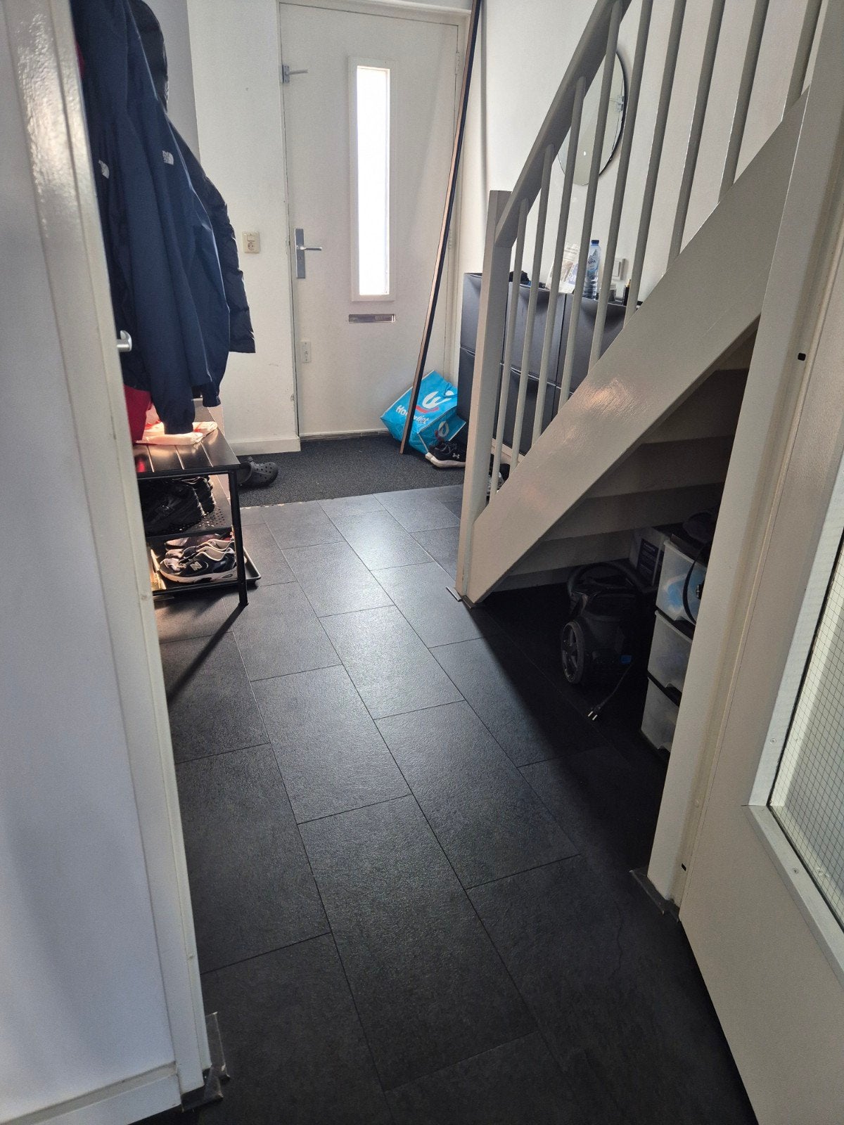 ongv. 50m2 donker laminaat - €250- zelf demonteren., Ophalen, Gebruikt