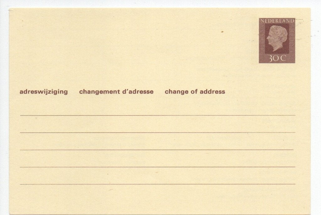 Postwaardestuk - Adreswijziging. Geuzendam 39 **, Ophalen of Verzenden, Briefkaart