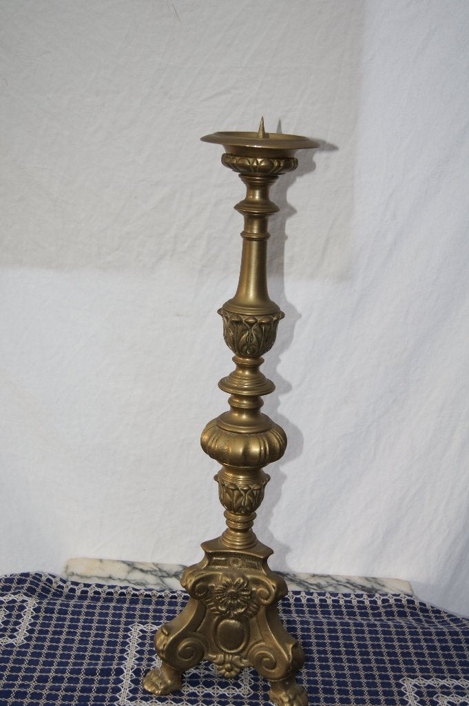 Kandelaar ( Brons, Ophalen of Verzenden, Koper of Brons