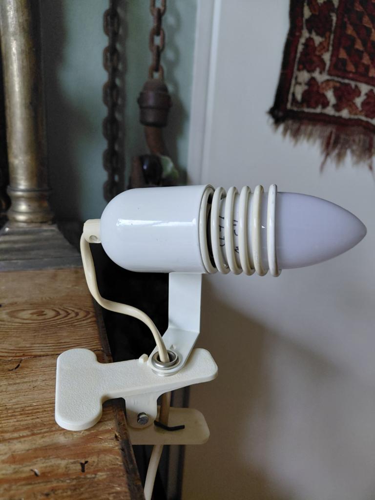 Space age spiraal lamp vintage, Ophalen of Verzenden, Gebruikt