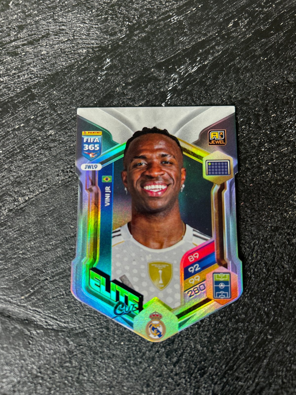 FIFA 365 Panini Adrenalyn XL 2024 Elite Club Vini Jr. kaart, Ophalen, Zo goed als nieuw, Buitenlandse clubs, Spelerskaart