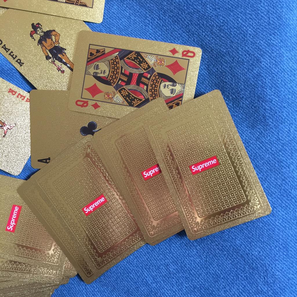 Supreme 13FW gold deck playingcards shiny speelkaarten, Ophalen of Verzenden, Nieuw, Speelkaart(en)