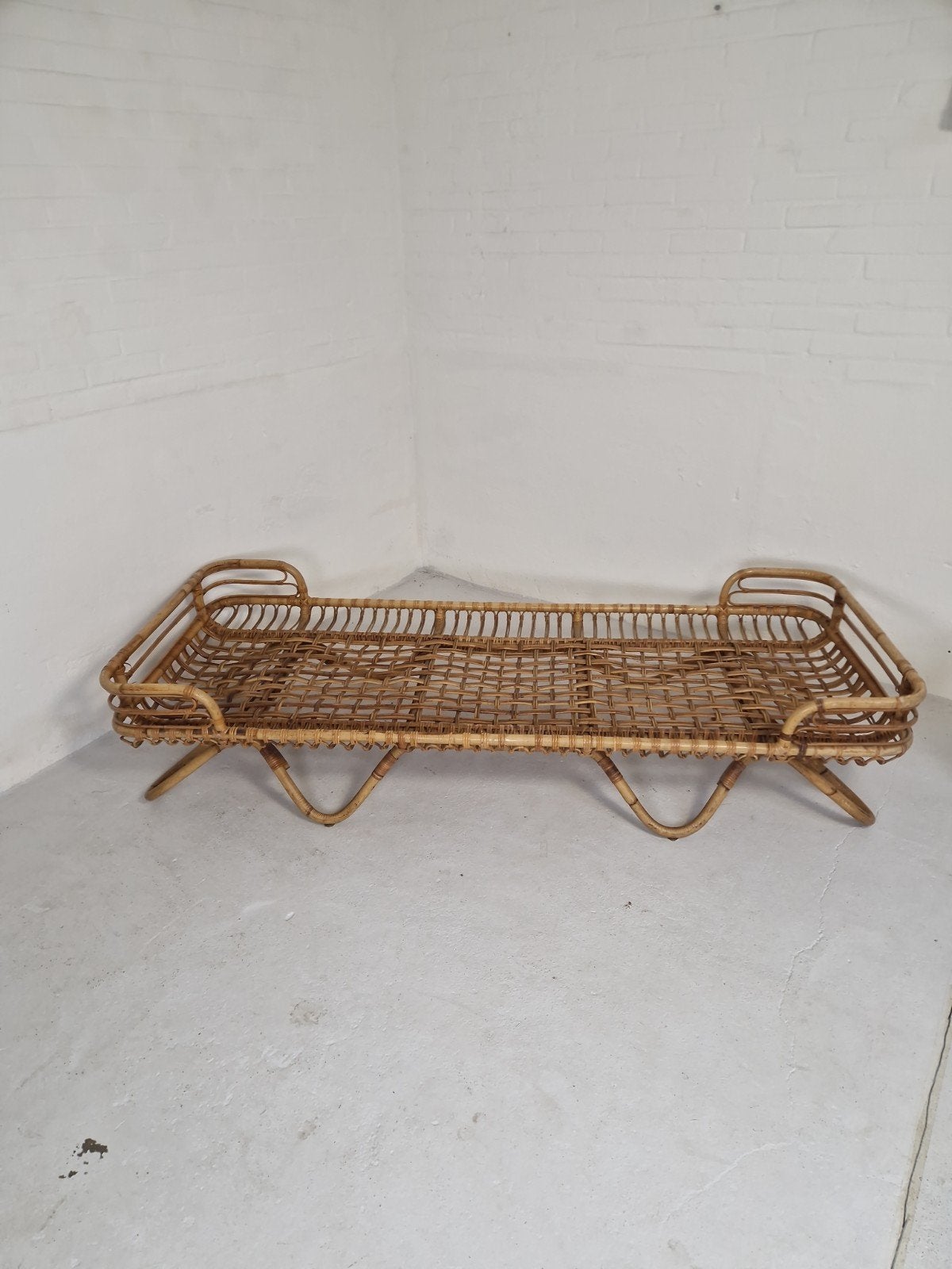 Vintage Rohe Noordwolde rotan daybed - jaren 70, Ophalen