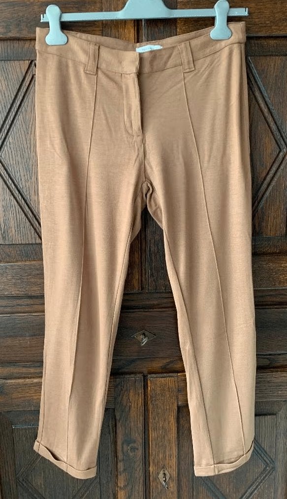 Nette bruine broek damesbroek; Yessica 40; donker terracotta, Maat 38/40 (M), Bruin, Ophalen of Verzenden, Zo goed als nieuw