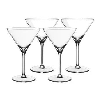 Royal Leerdam; 4 of 8 Martini- / cocktailglazen, Huis en Inrichting, Glas of Glazen, Overige merken, Ophalen of Verzenden, Overige stijlen