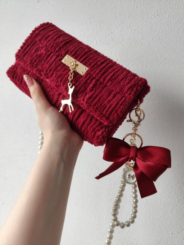 Handmade bags, Ophalen of Verzenden, Nieuw, Rood, Schoudertasje