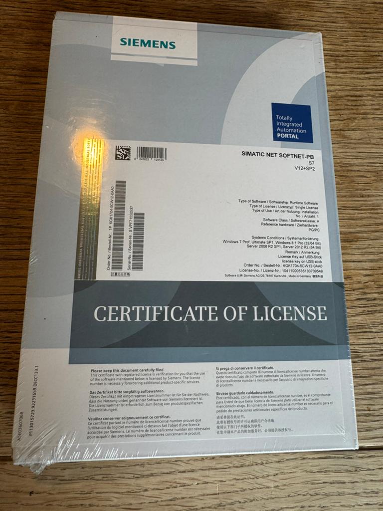 Siemens SIMATIC NET SOFTNET-PB S7 V12 SP2 -Nieuw & Verzegeld, Computers en Software, Besturingssoftware, Nieuw, Windows, Ophalen of Verzenden