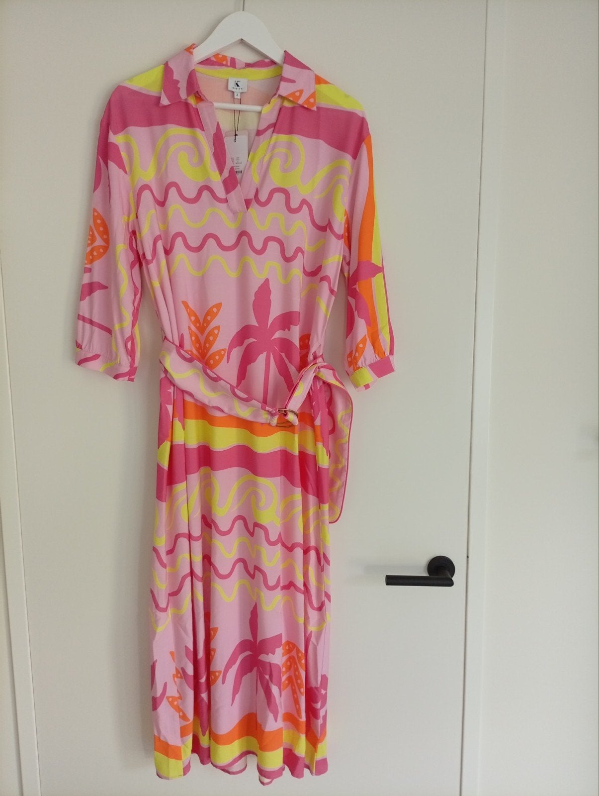 K-design jurk roze / geel / oranje maat 2 (L / XL) nieuw!, K-design, Maat 42/44 (L), Nieuw, Oranje