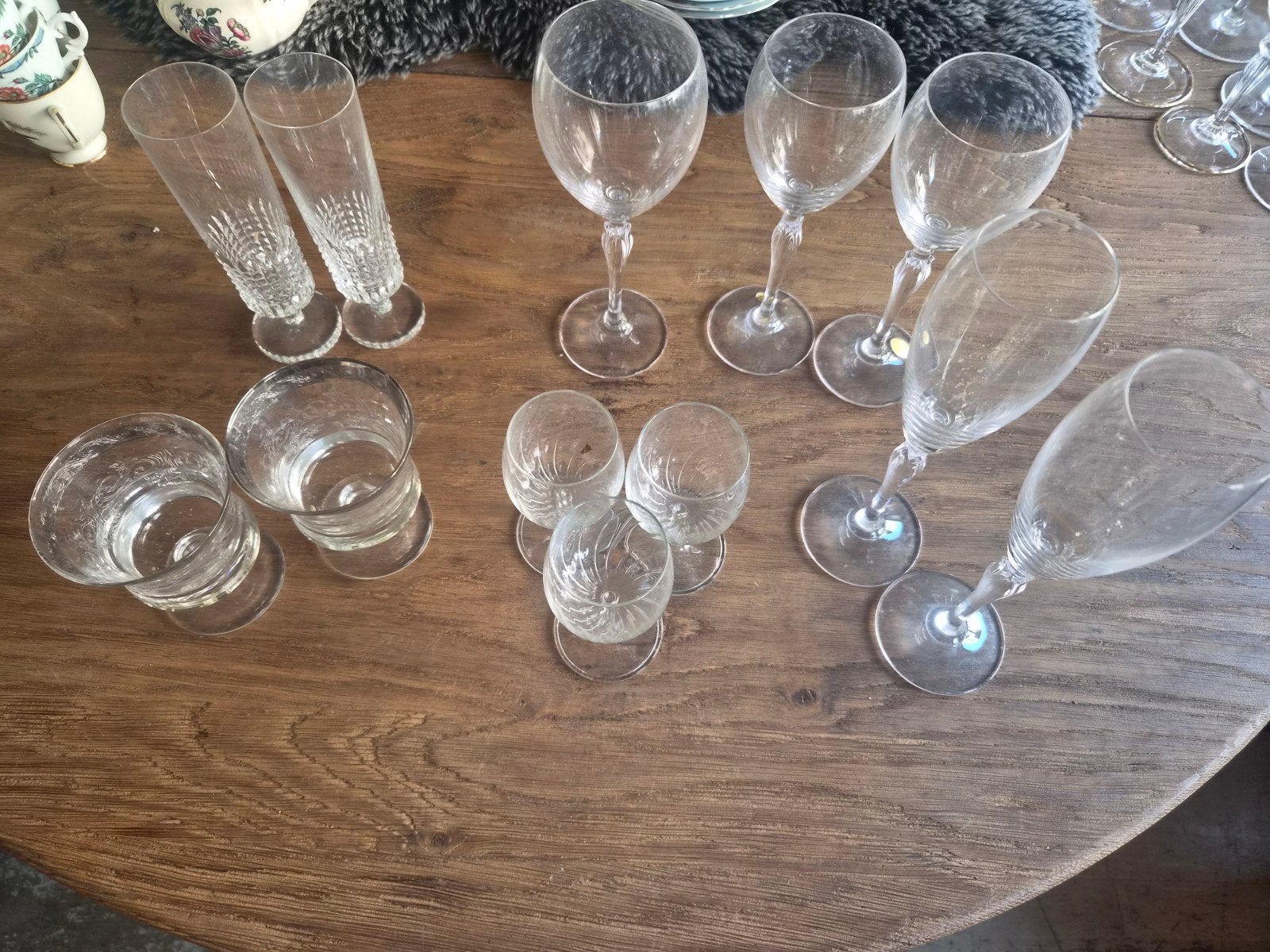 #18#  Diverse collectie kristallen glazen (24% loodkristal), Antiek en Kunst, Antiek | Glas en Kristal, Ophalen