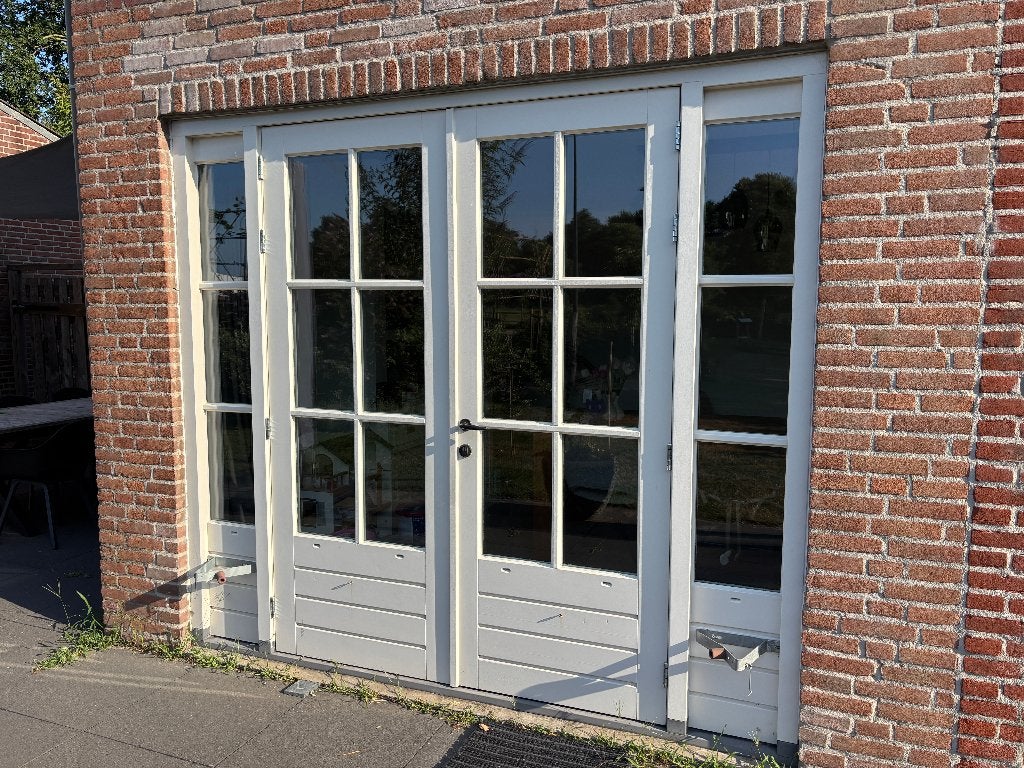 kozijn met openslaande deuren, Ophalen, Glas, 120 cm of meer, 215 cm of meer