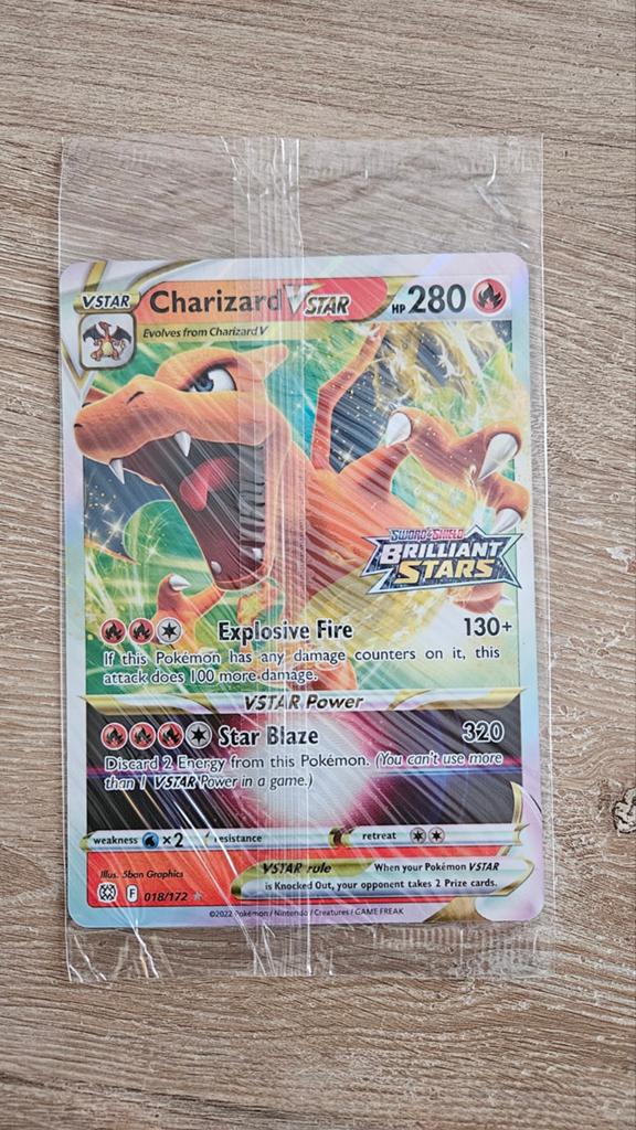 Pokemon Kaart Charizard Vstar Jumbo Brilliant Stars Sealed, Ophalen of Verzenden, Nieuw