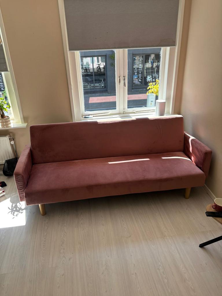 Roze slaapbank, Ophalen, Gebruikt, Overige kleuren, Tweepersoons