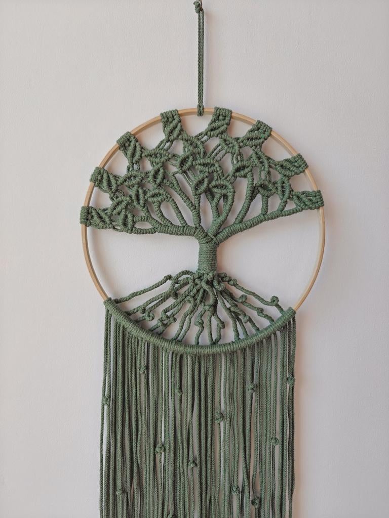 Macramé Levensboom wandhanger, Ophalen of Verzenden