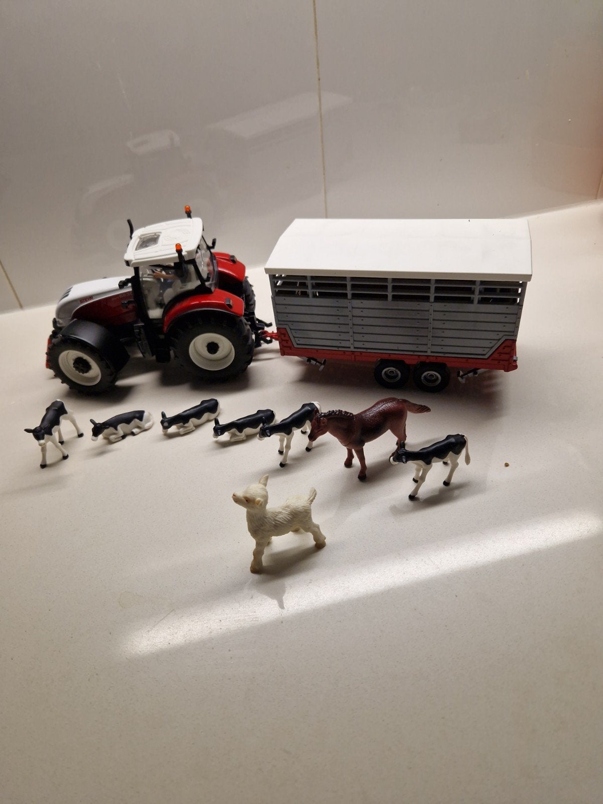 Siku tractor,  veewagen en tankwagen, Ophalen of Verzenden, Zo goed als nieuw, Tractor of Landbouw, SIKU