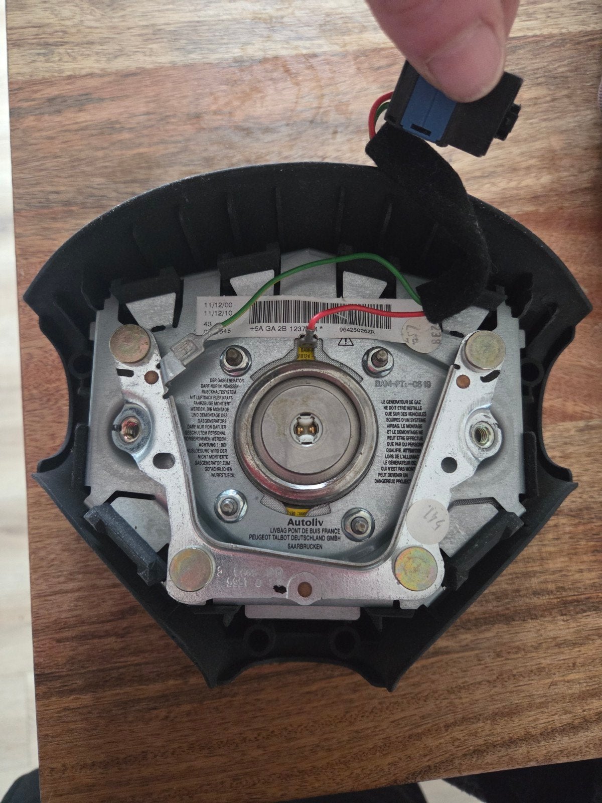 airbag stuur Peugeot 206, in nieuwstaat., Auto-onderdelen, Ophalen of Verzenden, Gebruikt, Peugeot