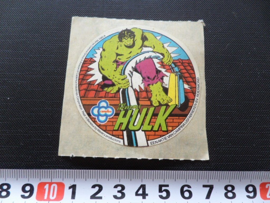sticker 10 strip the incredible HULK campina ijs roermond *, Verzamelen, Ophalen, Zo goed als nieuw