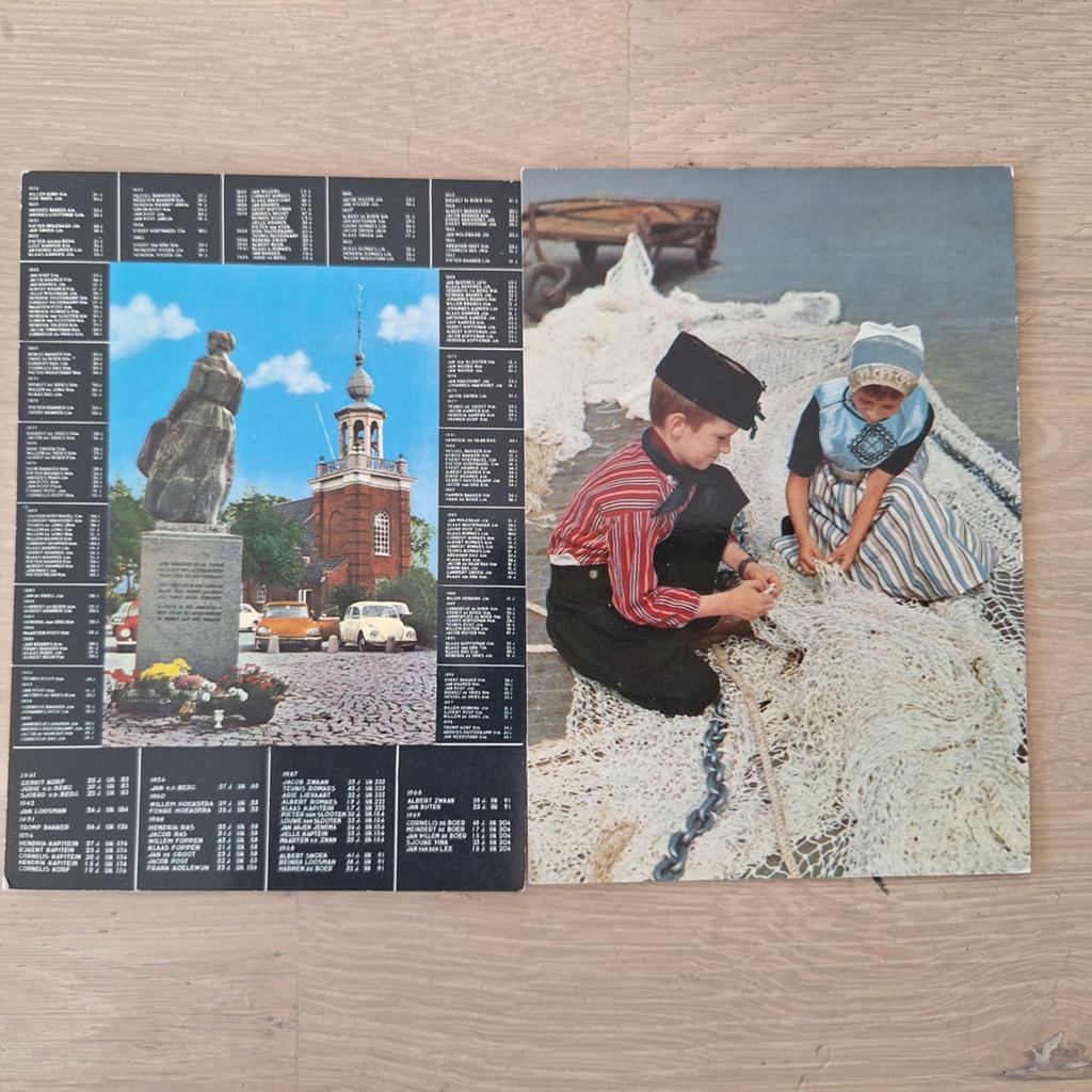 Urk ansichtkaarten, Ophalen, 1940 tot 1960, Ongelopen, Flevoland