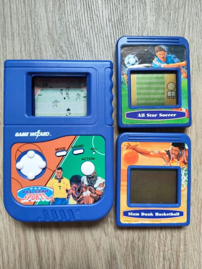 Vintage console - Game Wizard All Star Sports met 2 games, Ophalen of Verzenden, Overige merken, Zo goed als nieuw
