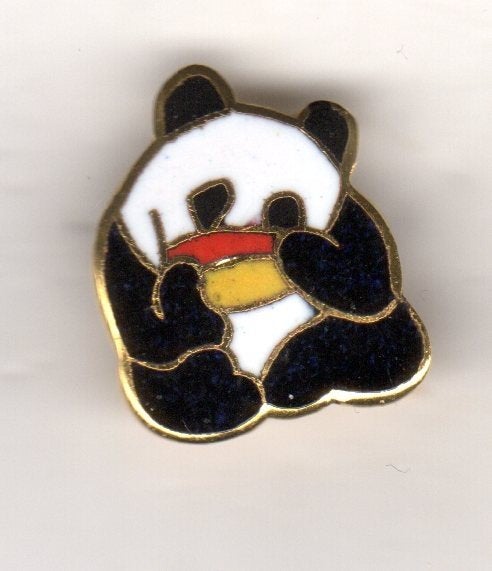 BROCHE PANDA BEER DIE EET (A9), Ophalen of Verzenden, Gebruikt, Overige onderwerpen