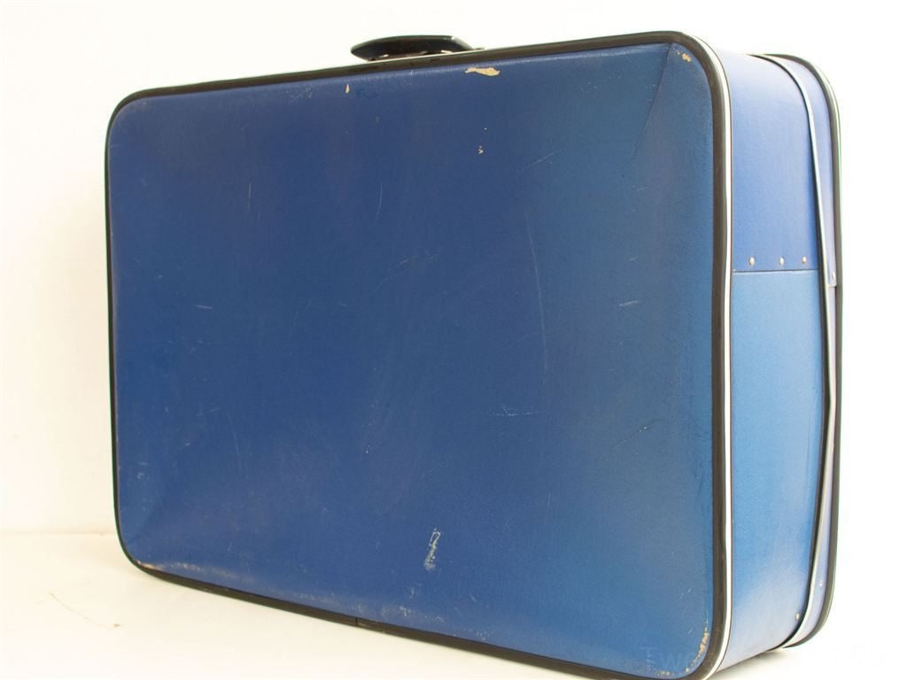 blauwe koffer 28788, Overige materialen, Gebruikt, 45 tot 55 cm, Ophalen of Verzenden