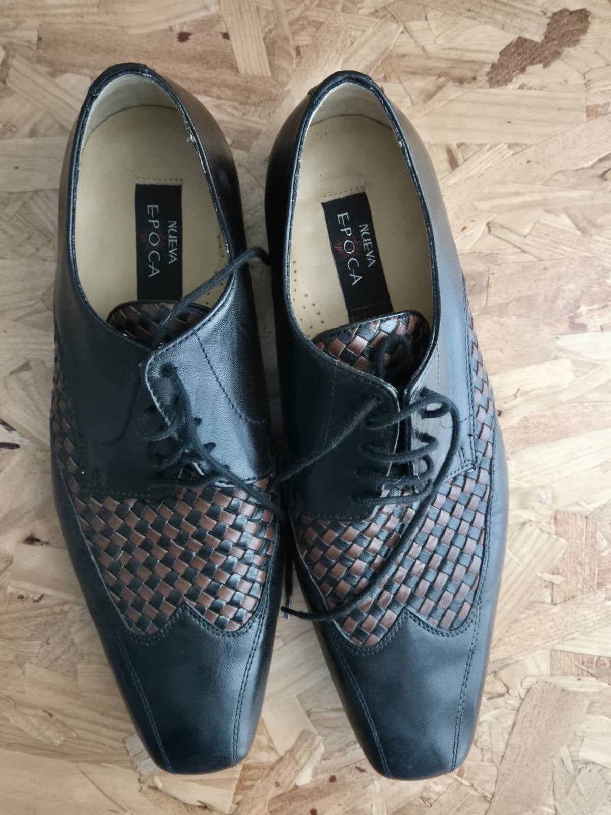 Nieuva Epoca Tangoschoenen Heren Maat 8,5 Zwart/Bruin, Ophalen, Zo goed als nieuw, Zwart, Veterschoenen