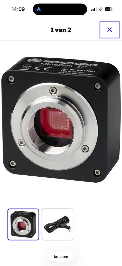 Bresser MikroCam SP 5.0 – 5MP Microscoop Camera (NIEUW), Verzenden, Nieuw, Overige merken