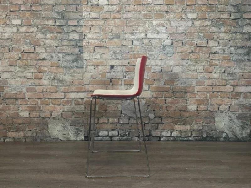 Arper Catifa 46 Kruk – Wit rood | Lievore Altherr Molina, Ophalen, Kunststof, Zo goed als nieuw, 90 cm of meer