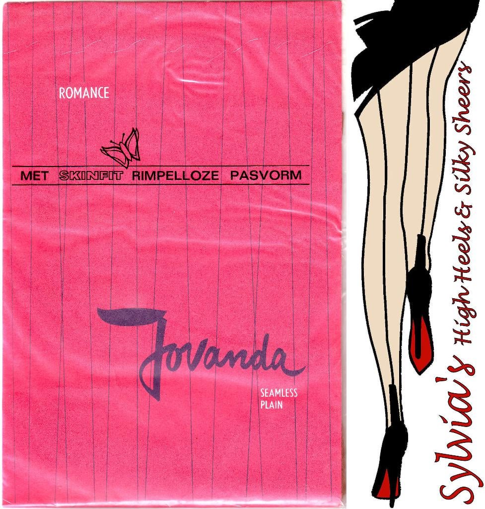 Jovanda Romance vintage sheer nylons maat 9½, Kleding | Dames, Overige typen, Verzenden, Beige, Nieuw