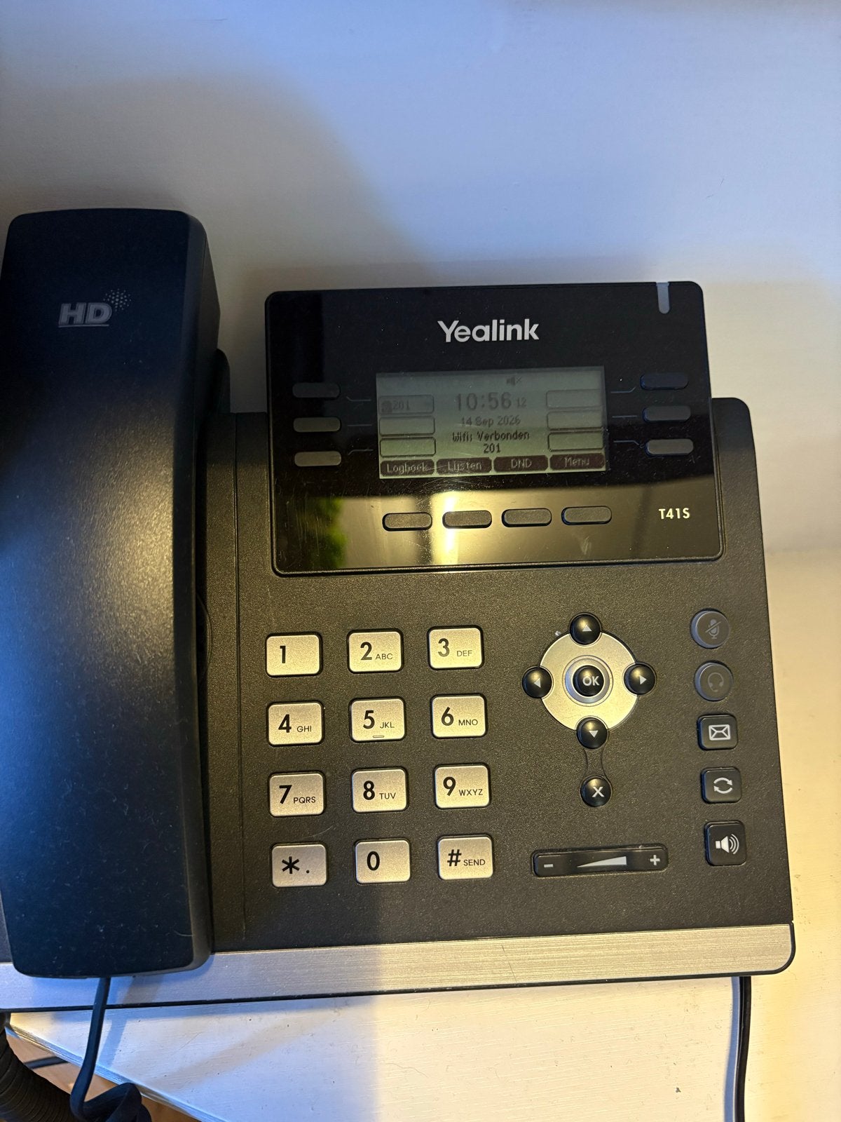 Compleet werkende Yealink T41S VoIP telefoon, Telecommunicatie, Ophalen, Zo goed als nieuw