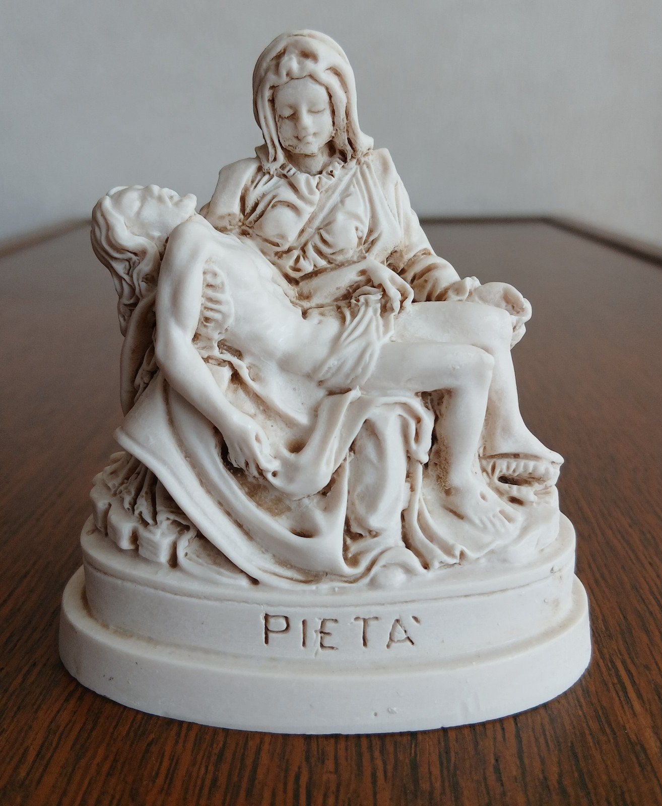 Antiek beeldje Jezus /Maria Pieta Made in Italy, Ophalen of Verzenden, Zo goed als nieuw, Beeld(je), Christendom | Katholiek