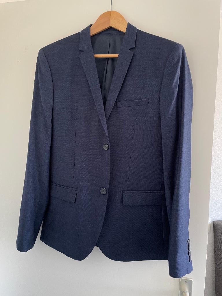 Gala, Stijlvol Blauw Herenpak - Skinny Fit, Ophalen of Verzenden, Zo goed als nieuw, H&M, Maat 48/50 (M)