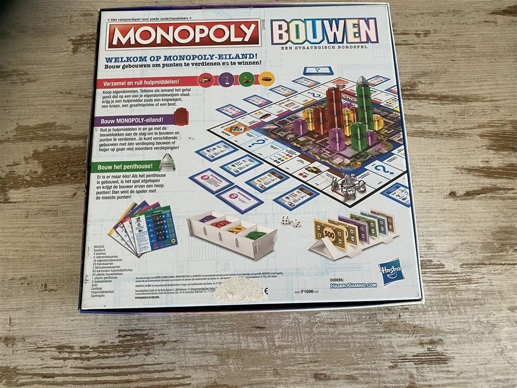 Monopoly bouwen een strategisch bordspel [s942], Verzenden, Zo goed als nieuw