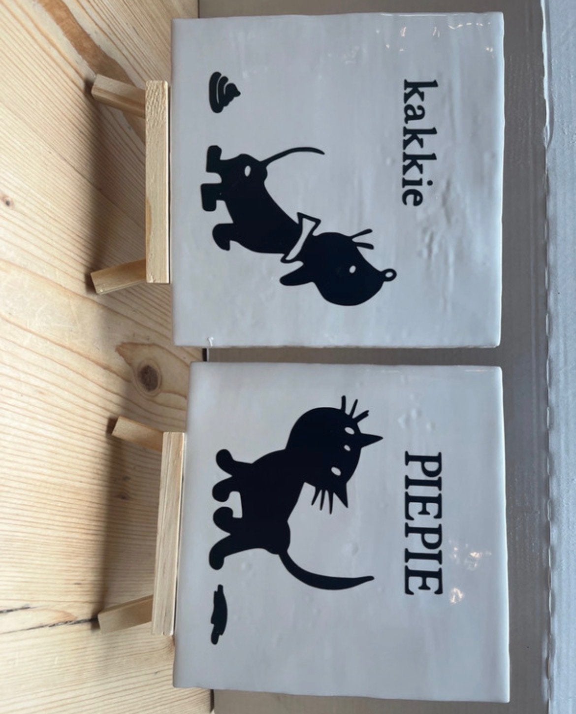 Tegeltjes met grappige honden- en kattenafbeeldingen, Ophalen of Verzenden
