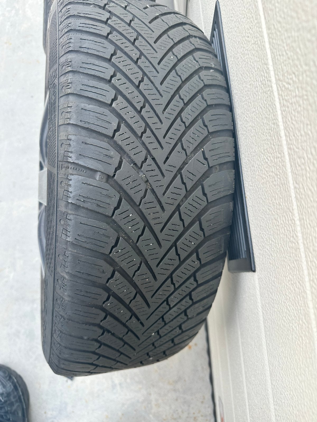 van 4 winterbanden met velgen - Continental WinterContac, Auto-onderdelen, Banden en Velgen, Gebruikt, Banden en Velgen, 17 inch