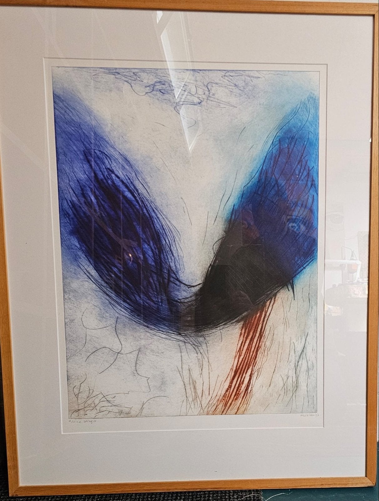 Maaike Alma - Wings I & II (2 etsen, gesigneerd), Ophalen, 70 cm, 90 cm, 1950 - 1999
