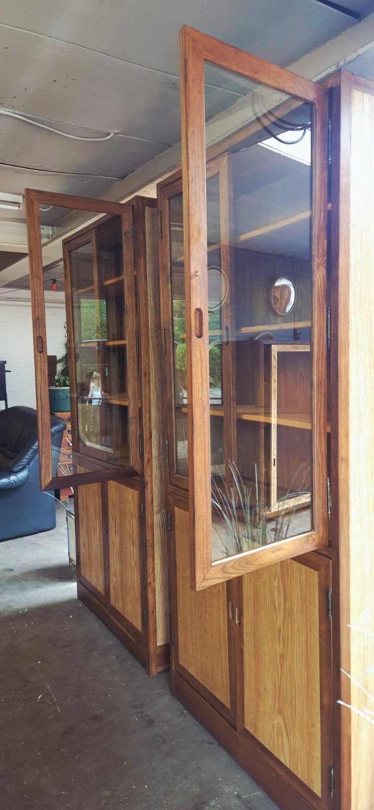 2 Vitrinekasten / Servicekasten / Boekenkasten, Vintage Fabriek, 2033NJ, Gebruikt, Ophalen of Verzenden