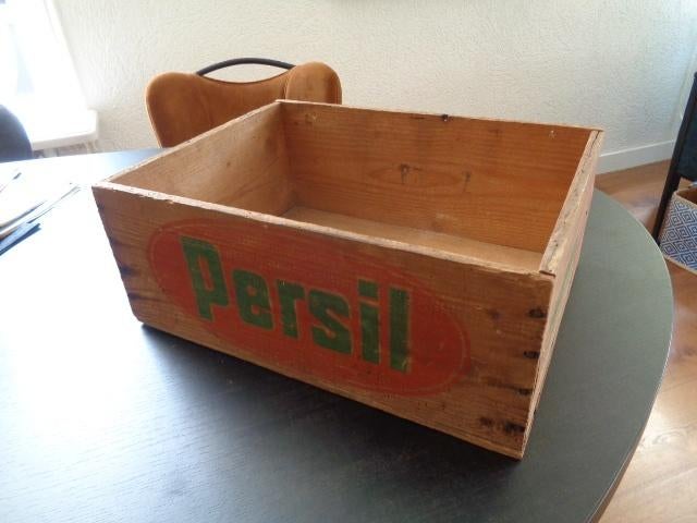 Oude houten Persil wasmiddelkist / kist (46 x 35 x 18 cm)., Ophalen of Verzenden, Gebruikt, Overige typen