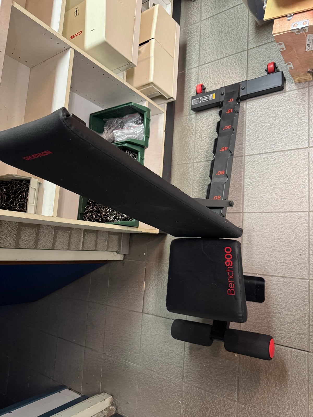 Decathlon Domyos Bench 900 Fitnessbank - Verstelbaar, Ophalen, Zo goed als nieuw, Borst, Fitnessbank