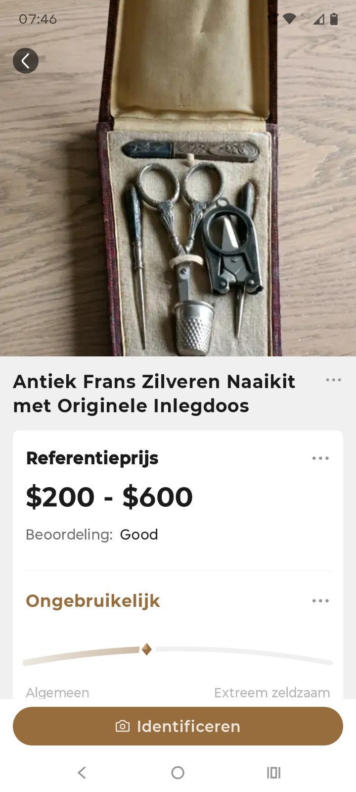antiek Frans zilveren naai set, Antiek en Kunst, Ophalen