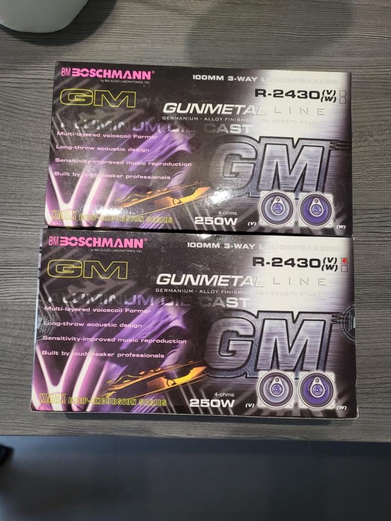 BM Boschmann GM R-2430(W) 100mm 3-weg luidsprekers, Nieuw, 120 watt of meer, Front, Rear of Stereo speakers, Ophalen