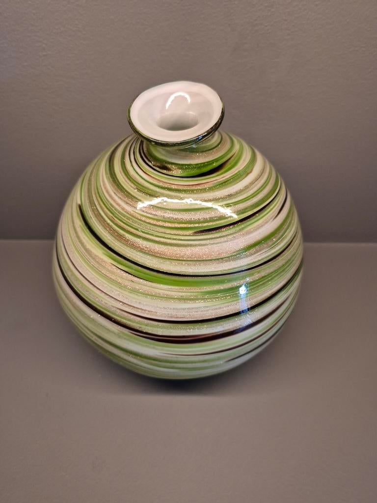 Prachtige swirl vaas, Overige kleuren, Ophalen of Verzenden, Minder dan 50 cm, Glas