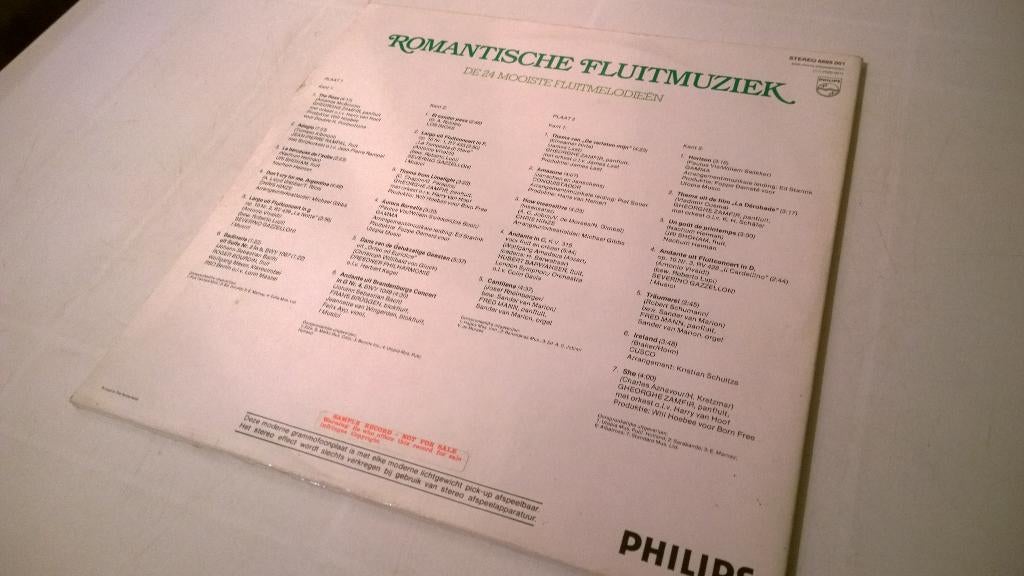 Romantische fluitmuziek, Inclusief binnenhoes, Ophalen, Gebruikt, 12 inch