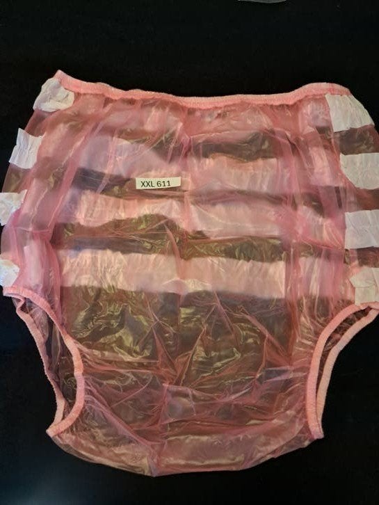 Nieuw roze plastic broekje - Maat XXL 611, Verzenden