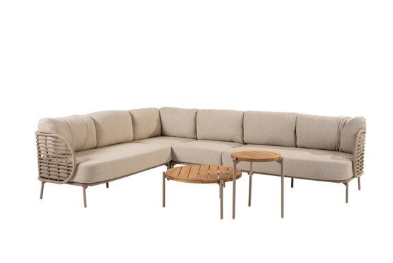 Fabrice loungeset latte modulair + yoga - 4 Seasons Outdoor